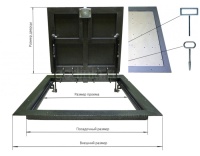 Напольный люк Стелс 1200*1200 образец
