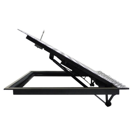 Люк Контур с алюминиевым листом рифленый в бетонный пол гаражного погреба