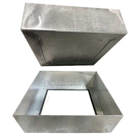 Архитектурный люк под газон борт и съёмная крышка с гладким дном, дренажными отверстиями под сход поверхностных вод